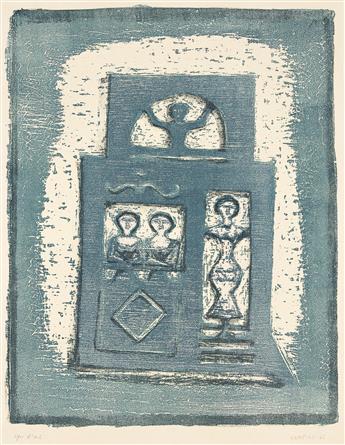 MASSIMO CAMPIGLI Two color lithographs.